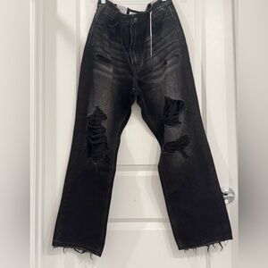 Black Distressed Jeans